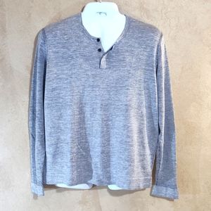 Theory Men's Grey 2-button Sweater Size XXL